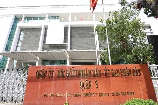 Trụ sở quận 3 được sử dụng làm nơi làm việc của phường mới tại trung tâm TP.HCM