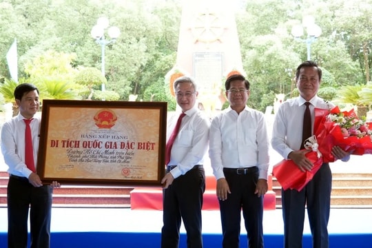 Đường Hồ Chí Minh ở Bà Rịa - Vũng Tàu nhận bằng xếp hạng di tích quốc gia đặc biệt