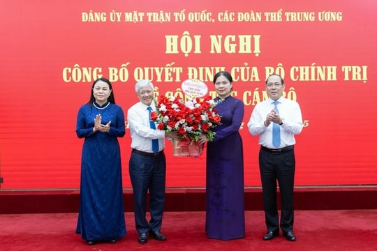 Bà Hà Thị Nga được Bộ Chính trị phân công tham gia Ban Thường vụ Đảng ủy MTTQ và các đoàn thể Trung ương