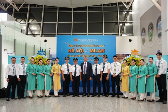 Vietnam Airlines chính thức khai trương đường bay thẳng Hà Nội - Milan, mở rộng mạng lưới kết nối tới châu Âu
