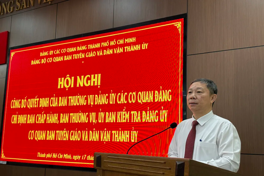 Ông Dương Anh Đức giữ chức Bí thư Đảng ủy cơ quan Ban Tuyên giáo và Dân vận Thành ủy TP.HCM