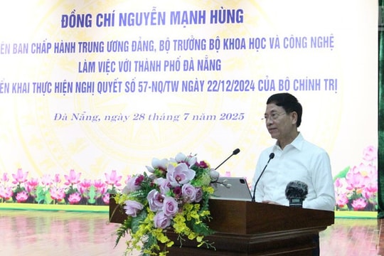 Bộ trưởng Nguyễn Mạnh Hùng: Đà Nẵng cần hướng tới xuất khẩu công nghệ