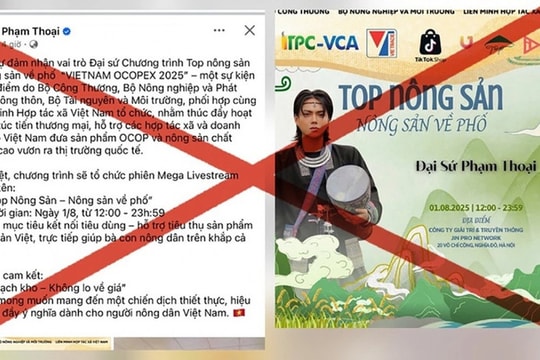 Bộ Công Thương bác bỏ thông tin TikToker Phạm Thoại là đại sứ VIETNAM OCOPEX 2025 Bộ Công Thương bác bỏ thông tin TikToker Phạm Thoại là đại sứ VIETNAM OCOPEX 2025