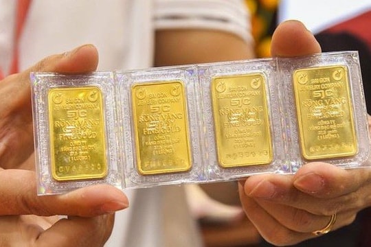 Giá vàng miếng tiến sát mốc 124 triệu đồng mỗi lượng