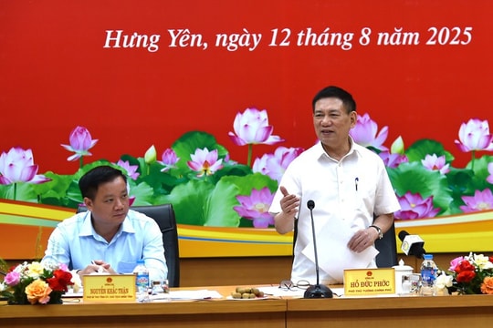 Phó thủ tướng Hồ Đức Phớc làm việc với tỉnh Hưng Yên Phó thủ tướng Hồ Đức Phớc làm việc với tỉnh Hưng Yên