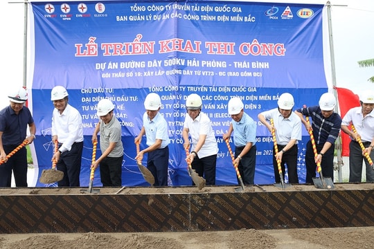 Khởi công dự án đường dây 500kV Hải Phòng - Thái Bình, bảo đảm an ninh năng lượng khu vực Khởi công dự án đường dây 500kV Hải Phòng - Thái Bình, bảo đảm an ninh năng lượng khu vực