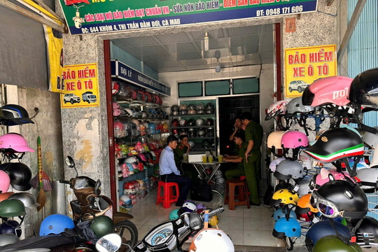 Công an Cà Mau điều tra vụ kinh doanh mũ bảo hiểm nghi giả mạo thương hiệu Nón Sơn