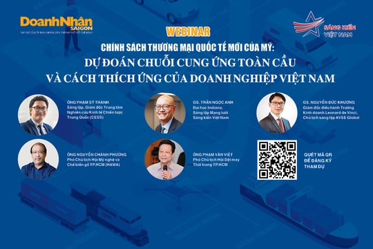 Mời tham dự webinar "Chính sách thương mại quốc tế mới của Mỹ: Dự đoán chuỗi cung ứng toàn cầu và cách thích ứng của doanh nghiệp Việt Nam"