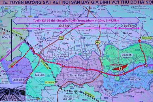 Tuyến đường kết nối sân bay Gia Bình - Hà Nội qua Bắc Ninh dự kiến hoàn thành năm 2026 Tuyến đường kết nối sân bay Gia Bình - Hà Nội qua Bắc Ninh dự kiến hoàn thành năm 2026