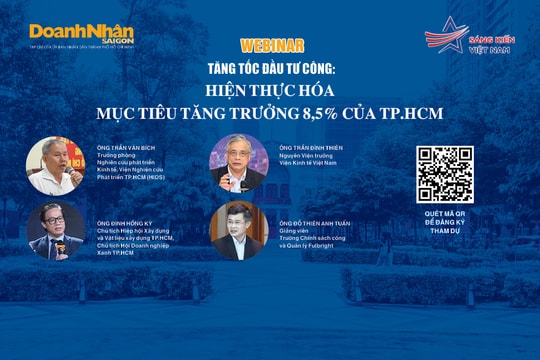 Mời tham dự webinar "Tăng tốc đầu tư công: Hiện thực hóa mục tiêu tăng trưởng 8,5% của TP.HCM"