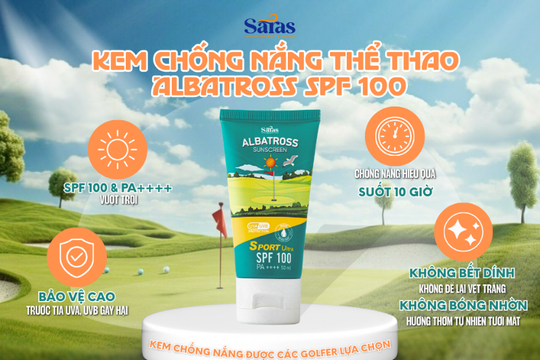 Kem chống nắng thể thao Albatross SPF100: Chỉ số SPF bảo vệ da vượt trội nhất hiện nay, là lựa chọn hàng đầu của golfer chuyên nghiệp Kem chống nắng thể thao Albatross SPF100: Chỉ số SPF bảo vệ da vượt trội nhất hiện nay, là lựa chọn hàng đầu của golfer chuyên nghiệp