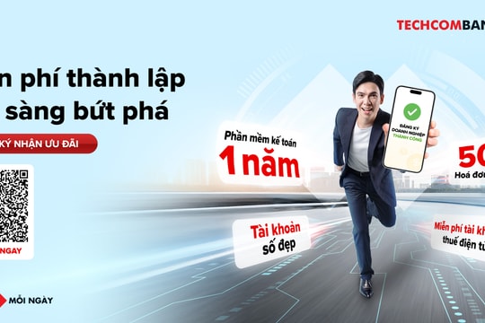 Thành lập 0 đồng – Bứt phá cùng Techcombank Thành lập 0 đồng – Bứt phá cùng Techcombank