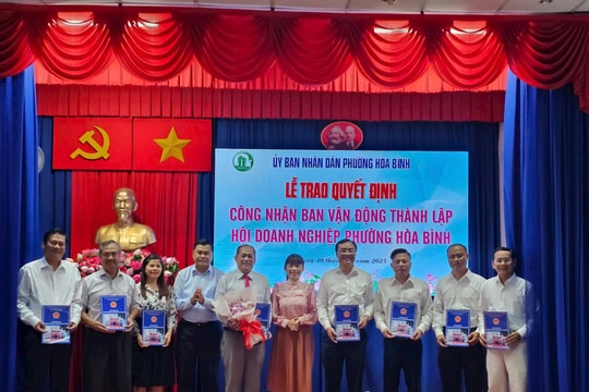 UBND phường Hòa Bình ra mắt Ban vận động thành lập Hội Doanh nghiệp phường UBND phường Hòa Bình ra mắt Ban vận động thành lập Hội Doanh nghiệp phường
