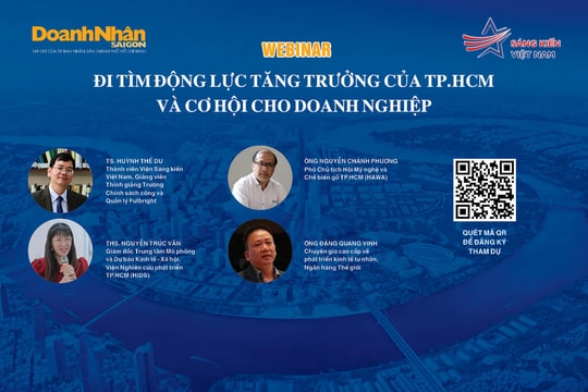 Mời tham dự webinar "Đi tìm động lực tăng trưởng của TP.HCM và cơ hội cho doanh nghiệp" Mời tham dự webinar "Đi tìm động lực tăng trưởng của TP.HCM và cơ hội cho doanh nghiệp"