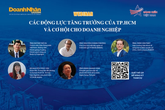 Mời tham dự webinar "Các động lực tăng trưởng của TP.HCM và cơ hội cho doanh nghiệp" Mời tham dự webinar "Các động lực tăng trưởng của TP.HCM và cơ hội cho doanh nghiệp"