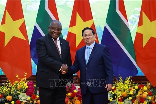 Thủ tướng Phạm Minh Chính hội kiến Tổng thống Nam Phi, thúc đẩy quan hệ Đối tác chiến lược Thủ tướng Phạm Minh Chính hội kiến Tổng thống Nam Phi, thúc đẩy quan hệ Đối tác chiến lược