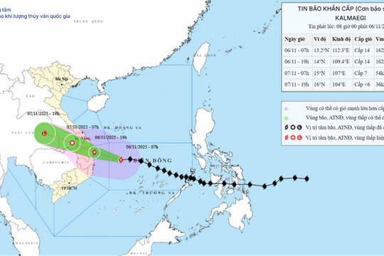 Bão số 13 Kalmaegi giật trên cấp 17, nguy cơ phá hủy nhà cấp 4 tại miền Trung