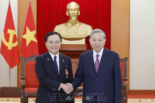 Tổng Bí thư Tô Lâm tiếp Thống đốc tỉnh Kanagawa (Nhật Bản)