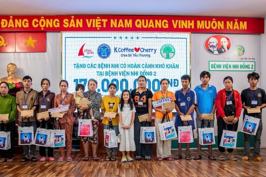 K Coffee & Cherry chia sẻ yêu thương: Trao 330 triệu đồng đồng hành cùng 44 bệnh nhi TP.HCM