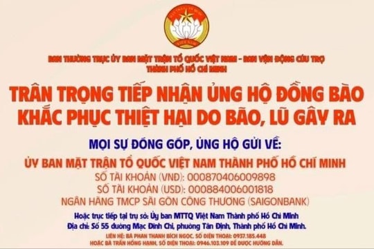 TP.HCM dừng tiếp nhận hàng hóa cứu trợ, tiếp tục vận động ủng hộ qua tài khoản