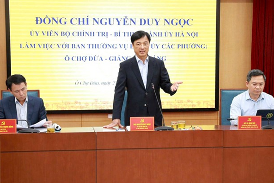 Bí thư Hà Nội: Việc bố trí cán bộ phải đúng chức năng, đúng khối lượng công việc