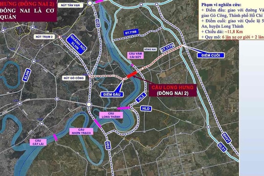 Đồng Nai chấp thuận nhà đầu tư đề xuất dự án cầu Long Hưng kết nối trực tiếp TP.HCM
