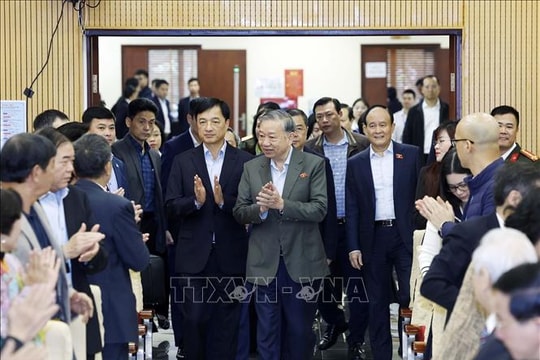 Tổng Bí thư Tô Lâm tiếp xúc cử tri 11 phường tại Hà Nội