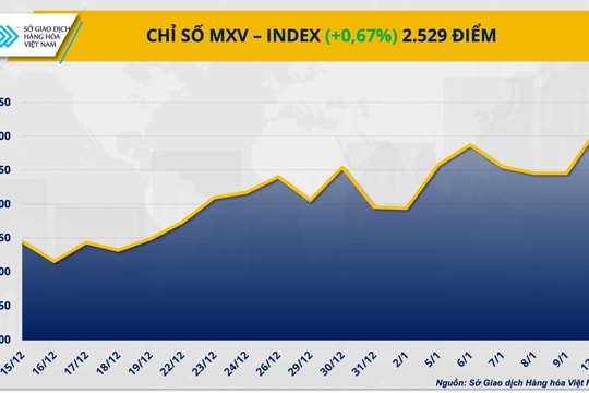 Thị trường hàng hóa phân hóa mạnh, MXV-Index vẫn giữ xu hướng đi lên