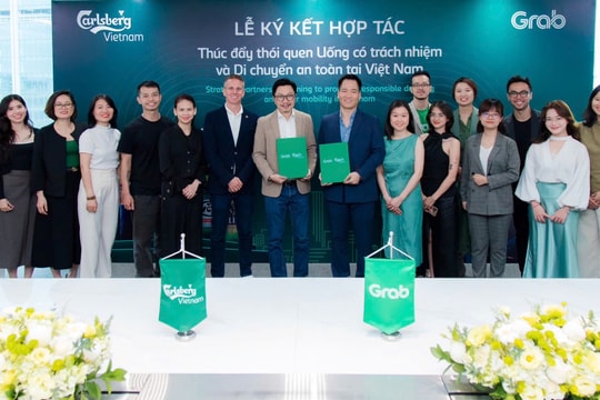 Carlsberg và Grab hợp tác thúc đẩy thói quen uống có trách nhiệm và di chuyển an toàn tại Việt Nam
