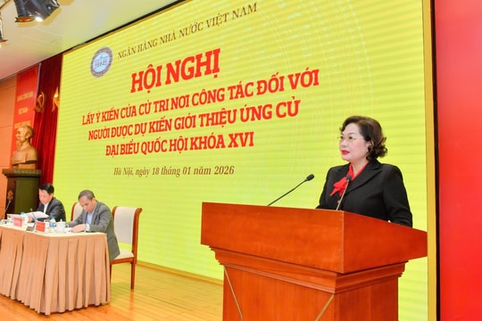 Giới thiệu Thống đốc Nguyễn Thị Hồng ứng cử đại biểu Quốc hội khóa XVI