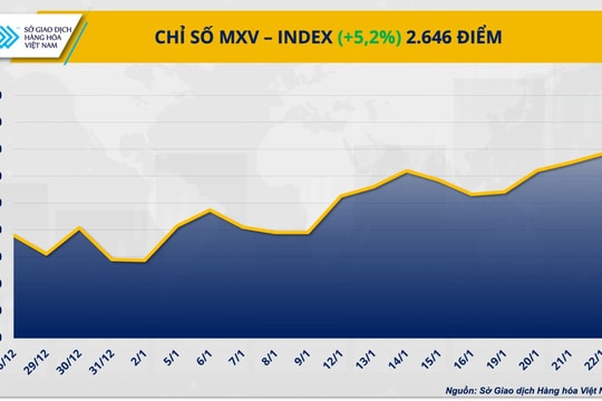 MXV-Index lập kỷ lục mới, năng lượng và kim loại quý dẫn sóng