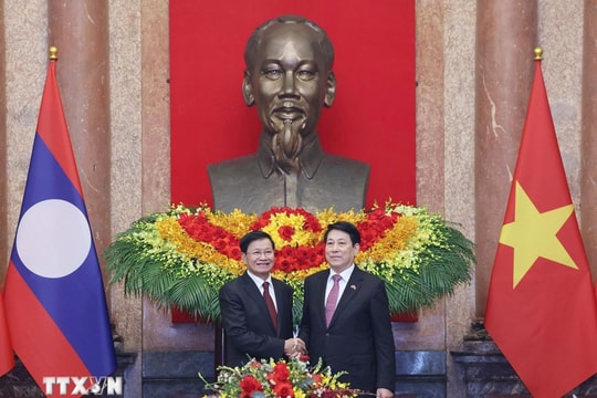 Chủ tịch nước Lương Cường hội kiến Tổng Bí thư, Chủ tịch nước Lào