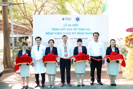 Bệnh viện Hoàn Mỹ Bình Dương ra mắt trạm cấp cứu vệ tinh 115