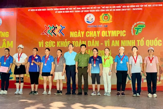 Phú Lâm rộn ràng khí thế "Ngày chạy Olympic vì sức khỏe toàn dân - Vì an ninh Tổ Quốc" năm 2026