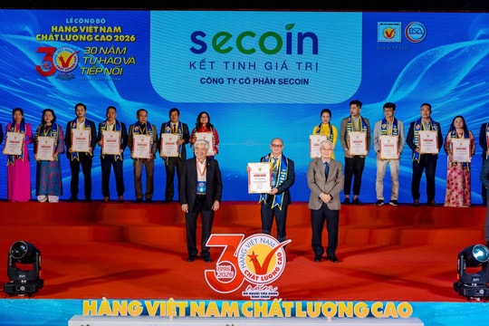 Công ty CP Secoin đạt danh hiệu Hàng Việt Nam Chất Lượng Cao 2026