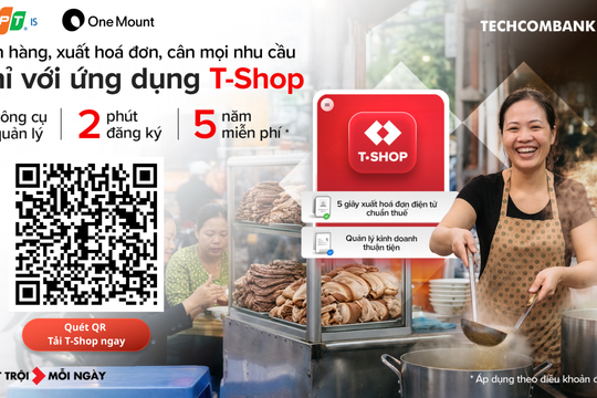 Techcombank ra mắt ứng dụng T-Shop giúp hộ kinh doanh quản lý bán hàng vượt trội
