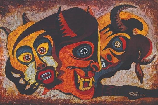 Giải mã biểu tượng Cơ Tu qua ngôn ngữ sơn mài đương đại