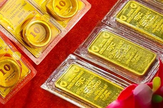 Vàng quốc tế lao dốc, kéo giá SJC giảm mạnh trong nước
