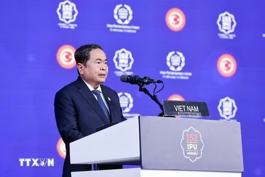 Chủ tịch Quốc hội Trần Thanh Mẫn phát biểu tại Đại hội đồng Liên minh Nghị viện Thế giới