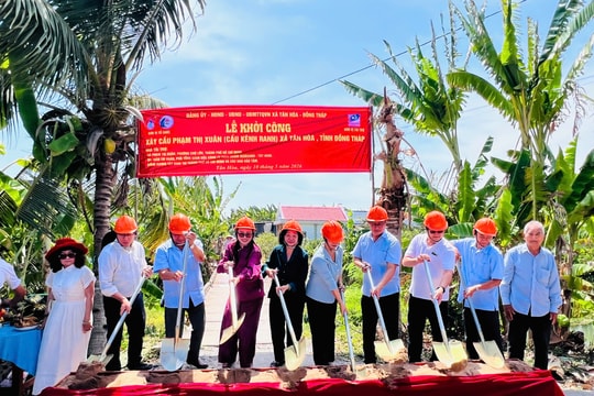 Khởi công xây dựng cầu Kênh Ranh tại xã Tân Hòa, Đồng Tháp