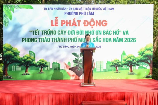 Phường Phú Lâm phát động Tết trồng cây, lan tỏa lối sống xanh dịp 19/5