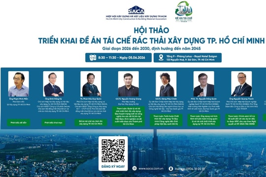 Sắp diễn ra hội thảo triển khai Đề án tái chế rác thải xây dựng TP.HCM giai đoạn 2026 - 2030