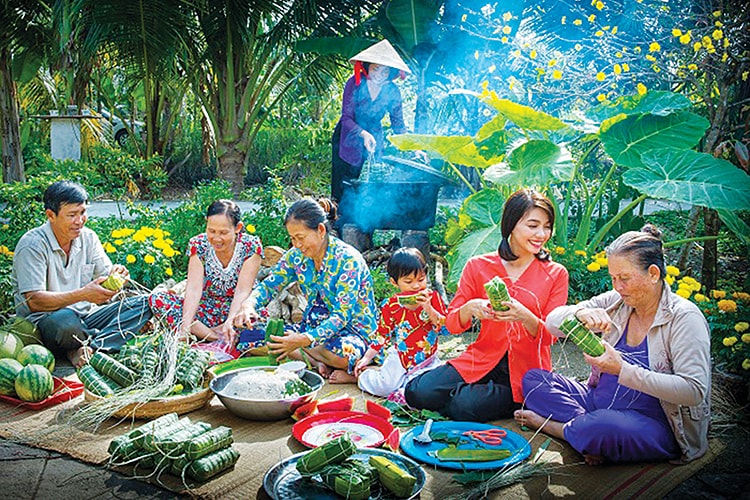 Gió thổi hương cau, sum vầy vị Tết