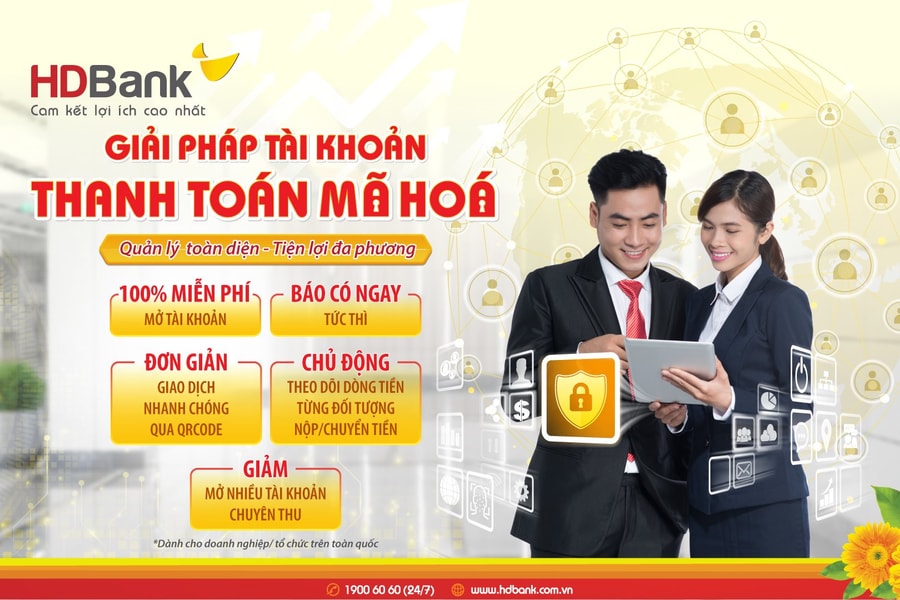 HDBank triển khai giải pháp tài khoản thanh toán mã hoá dành cho doanh nghiệp