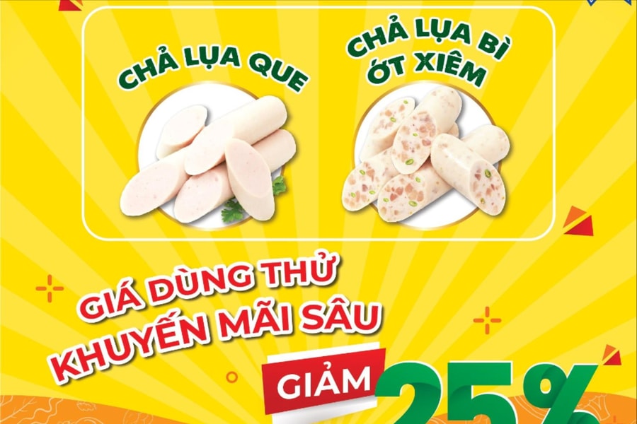 Vissan ra mắt chả lụa que và chả lụa bì ớt xiêm
