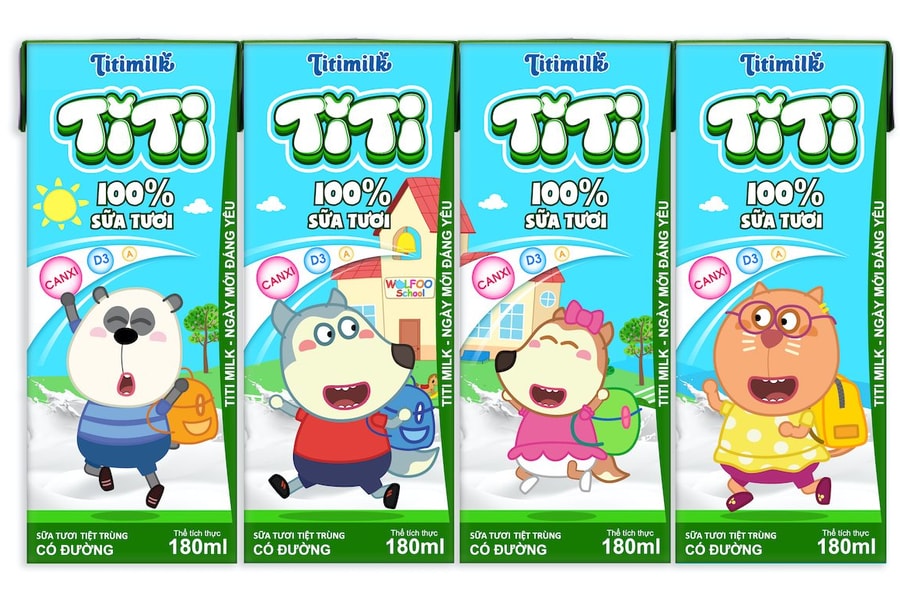 Sắp ra mắt sữa Titimilk cùng bộ nhân vật hoạt hình Wolfoo