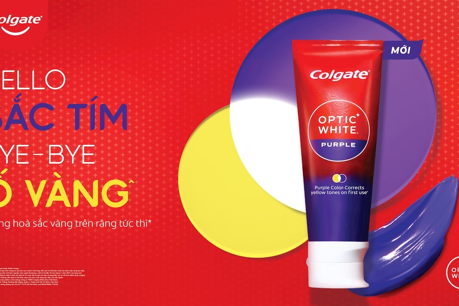 Colgate ra mắt kem đánh răng Colgate optic white purple