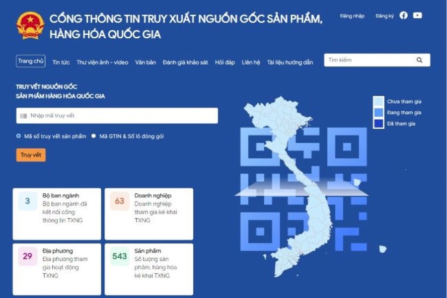 Vận hành Cổng thông tin truy xuất nguồn gốc sản phẩm, hàng hóa quốc gia từ 1/6/2024