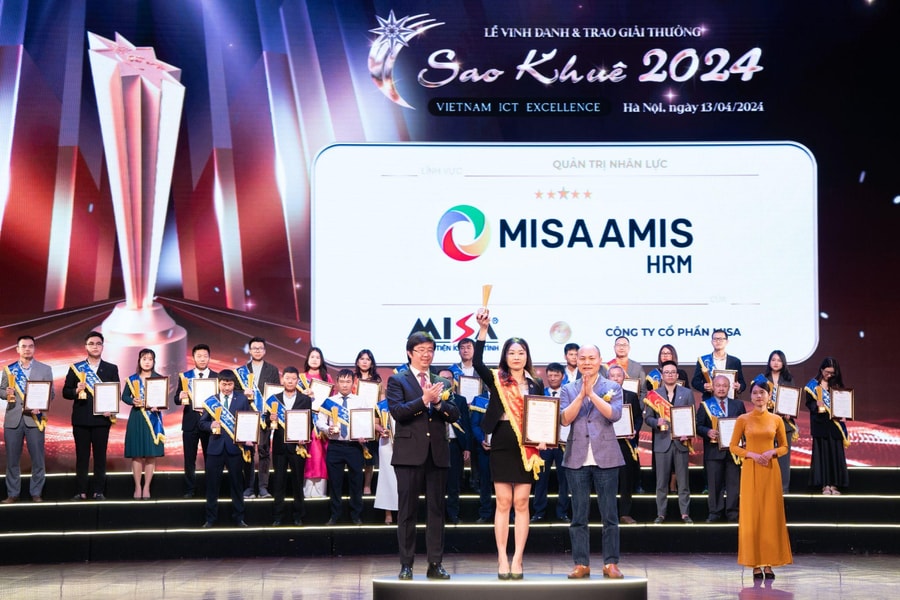 Giải thưởng Sao Khuê 2024, MISA AMIS HRM được xếp hạng 5 sao trong lĩnh vực quản trị nhân lực