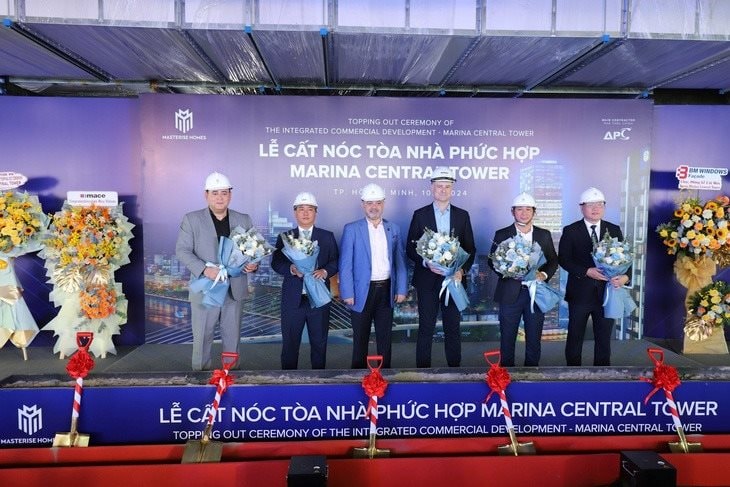 Grand Marina, Saigon cất nóc tòa Marina Central với hàng loạt khu căn hộ hàng hiệu